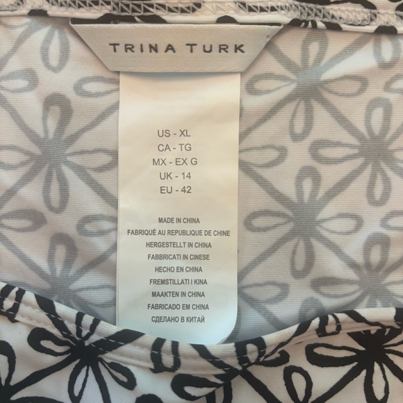 Trina Turk Mandalay Tunic Swim Cover-Up Geometric Pattern Stretch Women’s XL - Picture 6 of 7